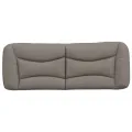 Coussin de tête de lit taupe 120 cm tissu