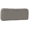 Coussin de tête de lit taupe 120 cm tissu