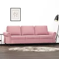 Canapé à 3 places Rose 180 cm Velours