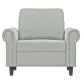 Fauteuil Gris clair 60 cm Velours
