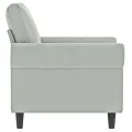 Fauteuil Gris clair 60 cm Velours