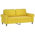 Ensemble de canapés 3 pcs avec coussins Jaune Velours