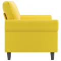 Canapé à 2 places Jaune 140 cm Velours