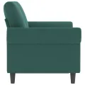 Canapé à 2 places Vert foncé 120 cm Velours