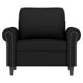 Fauteuil Noir 60 cm Velours