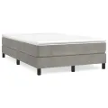 cadre de lit Gris clair 120x200 cm Velours