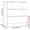 Buffets 3 pcs Chêne sonoma Bois d'ingénierie