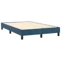 cadre de lit et matelas Bleu foncé 120x200cm Velours