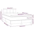 cadre de lit et matelas Vert foncé 120x200cm Velours