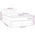 cadre de lit et matelas Bleu foncé 120x200cm Velours