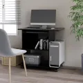 Bureau d'ordinateur Noir 80x50x75 cm Aggloméré