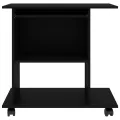 Bureau d'ordinateur Noir 80x50x75 cm Aggloméré