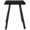 Table de salle à manger Noir 120x60x75 cm Verre trempé