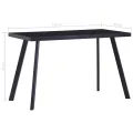 Table de salle à manger Noir 120x60x75 cm Verre trempé