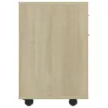 Armoire à roulettes Chêne sonoma 45x38x54 cm Aggloméré