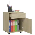 Armoire à roulettes Chêne sonoma 45x38x54 cm Aggloméré