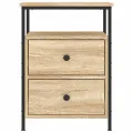 Tables de chevet 2pcs chêne sonoma 44x45x60cm bois d'ingénierie