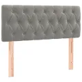 cadre de lit et matelas Gris clair 90x190 cm Velours