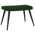 Chaise de relaxation avec repose-pied Vert foncé Velours