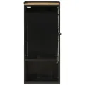 Armoire de salle de bain 40x27x90 cm fer et bois de manguier