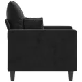 Fauteuil Noir 60 cm Velours