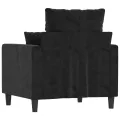 Fauteuil Noir 60 cm Velours