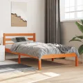 Cadre de lit cire marron 90x190 cm bois de pin massif