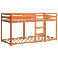 Lit superposé cire marron 90x200 cm bois de pin massif