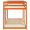 Lit superposé cire marron 90x200 cm bois de pin massif