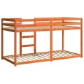 Lit superposé cire marron 90x200 cm bois de pin massif