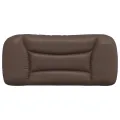 Coussin de tête de lit marron 80 cm similicuir