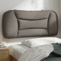 Coussin de tête de lit taupe 80 cm tissu