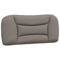 Coussin de tête de lit taupe 80 cm tissu