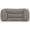 Coussin de tête de lit taupe 80 cm tissu