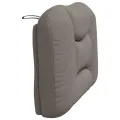 Coussin de tête de lit taupe 80 cm tissu