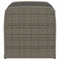Banc de rangement avec coussin gris 80x51x52 cm résine tressée