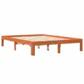 Cadre de lit cire marron 140x190 cm bois de pin massif