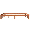 Cadre de lit cire marron 140x190 cm bois de pin massif