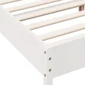 Cadre de lit avec tête de lit blanc 160x200 cm bois pin massif