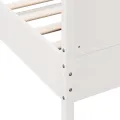 Cadre de lit avec tête de lit blanc 135x190 cm bois pin massif