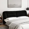 Coussin de tête de lit noir 200 cm tissu