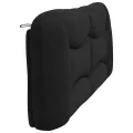 Coussin de tête de lit noir 200 cm tissu