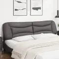 Coussin de tête de lit gris 200 cm similicuir