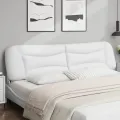 Coussin de tête de lit blanc 200 cm similicuir