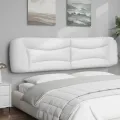 Coussin de tête de lit blanc 200 cm similicuir