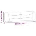 Coussin de tête de lit blanc 200 cm similicuir