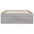 Cadre de lit et tiroirs sonoma gris 90x190 cm bois d'ingénierie