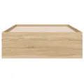 Cadre de lit et tiroirs chêne sonoma 75x190cm bois d'ingénierie