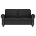 Canapé à 2 places Noir 120 cm Velours