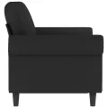 Canapé à 2 places Noir 120 cm Velours